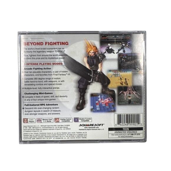 Ehrgeiz w/Reg Card (PlayStation 1) CIB - Picture 3 of 9